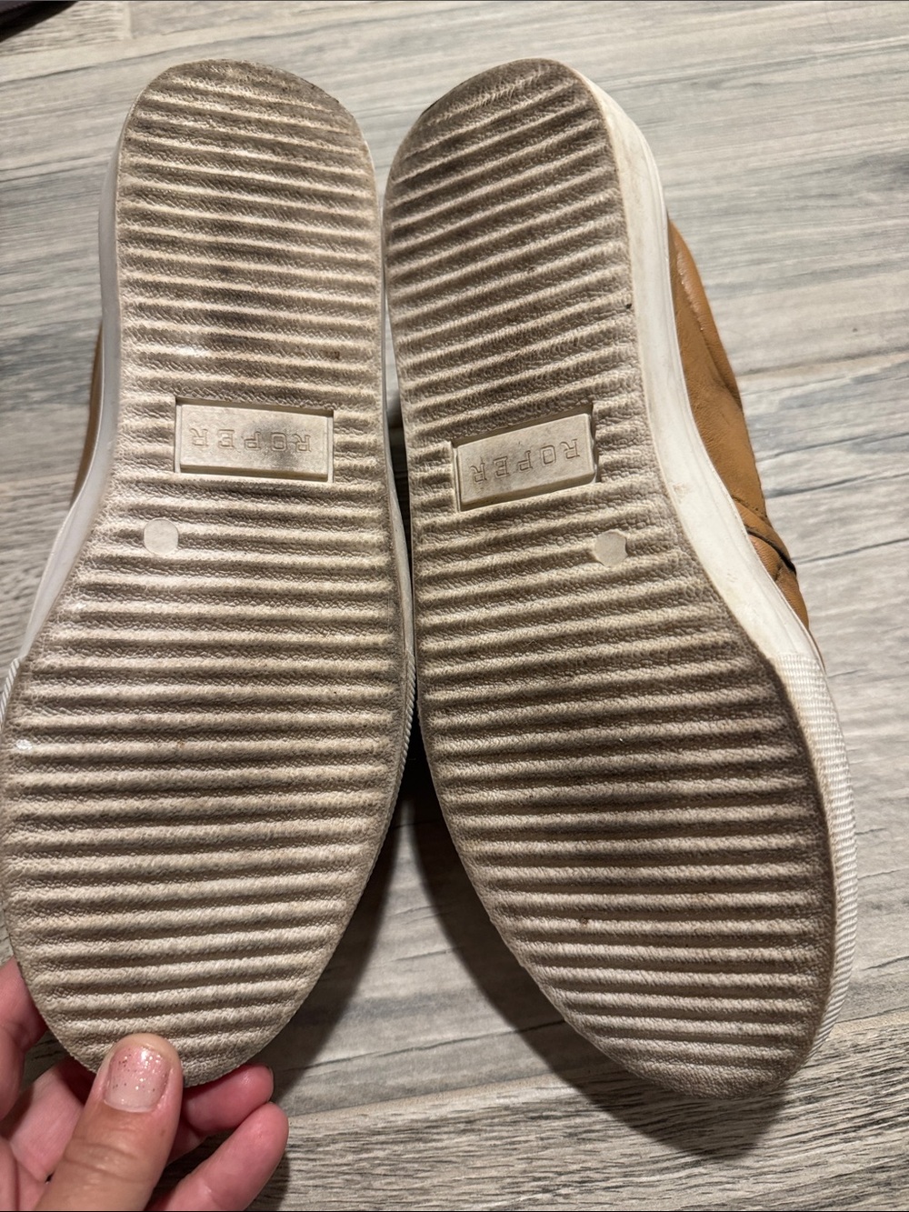 Roper Quilted Slip-On Leather Loafers in tan - Picture 8 of 9
